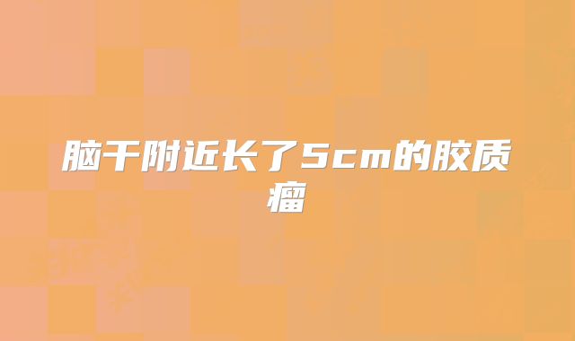 脑干附近长了5cm的胶质瘤