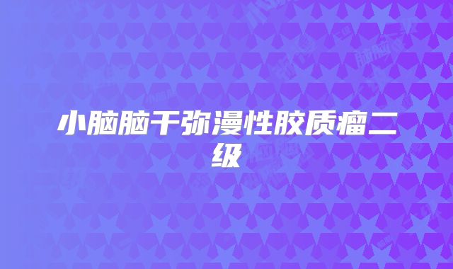 小脑脑干弥漫性胶质瘤二级
