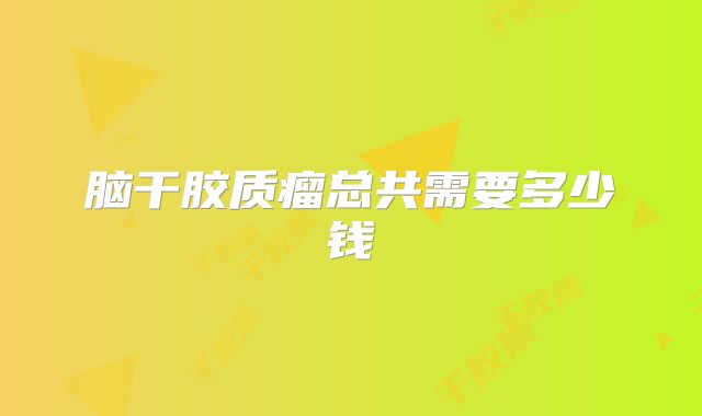 脑干胶质瘤总共需要多少钱