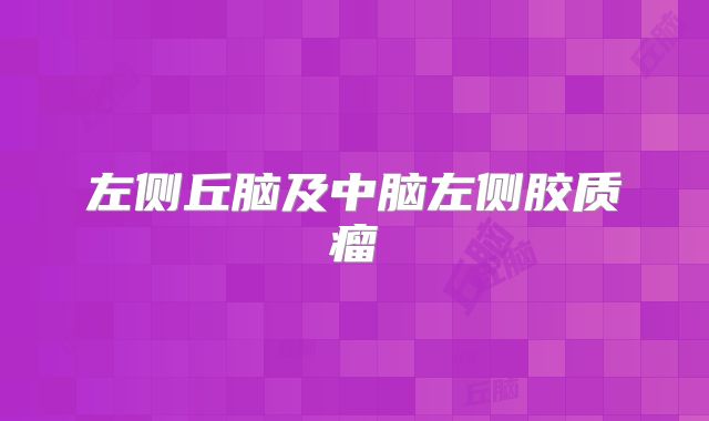 左侧丘脑及中脑左侧胶质瘤