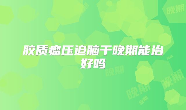 胶质瘤压迫脑干晚期能治好吗