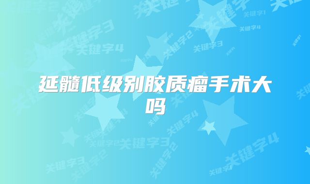 延髓低级别胶质瘤手术大吗