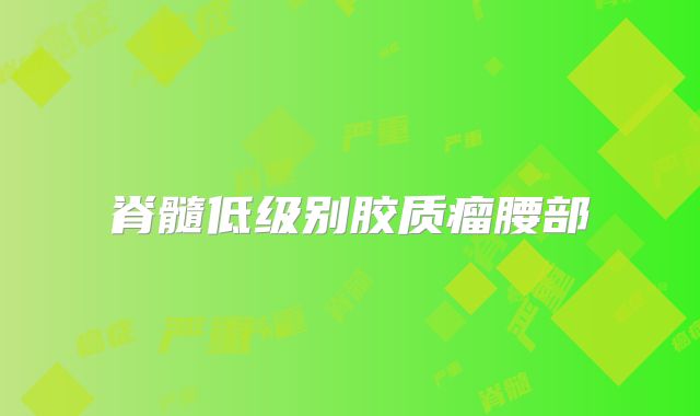 脊髓低级别胶质瘤腰部