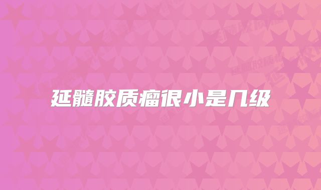 延髓胶质瘤很小是几级