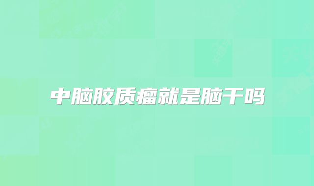 中脑胶质瘤就是脑干吗