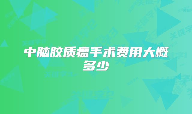 中脑胶质瘤手术费用大概多少