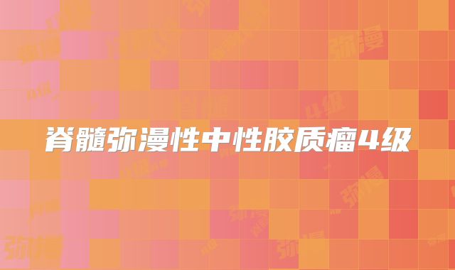 脊髓弥漫性中性胶质瘤4级