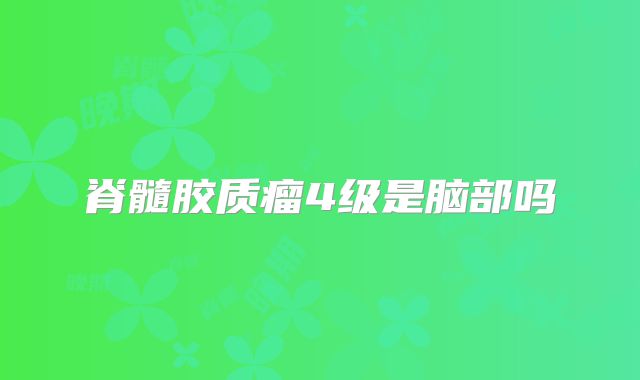 脊髓胶质瘤4级是脑部吗
