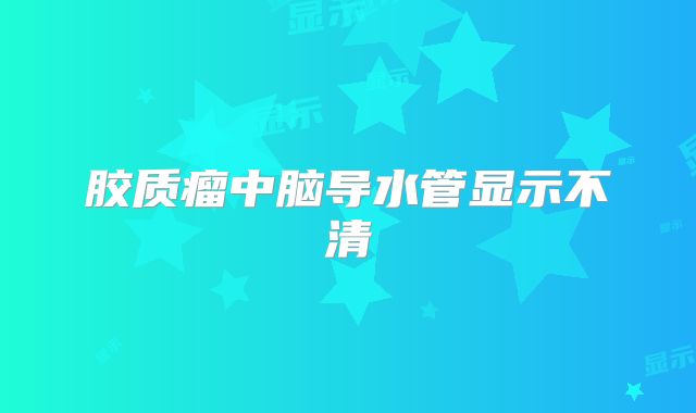 胶质瘤中脑导水管显示不清