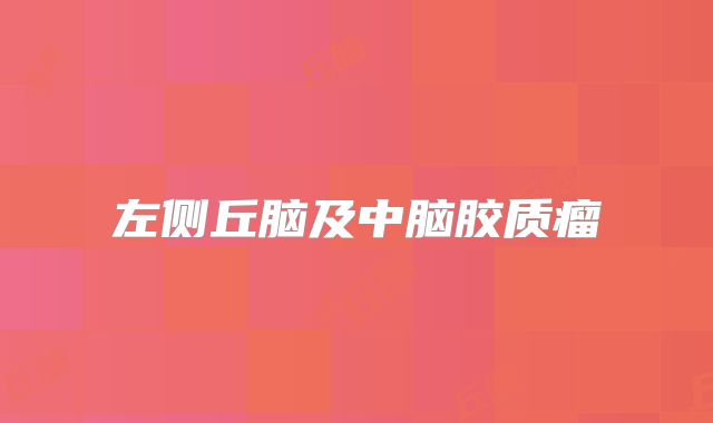 左侧丘脑及中脑胶质瘤