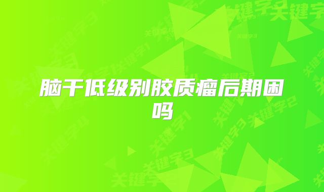 脑干低级别胶质瘤后期困吗