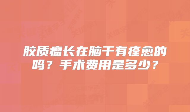 胶质瘤长在脑干有痊愈的吗？手术费用是多少？