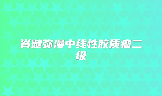 脊髓弥漫中线性胶质瘤二级