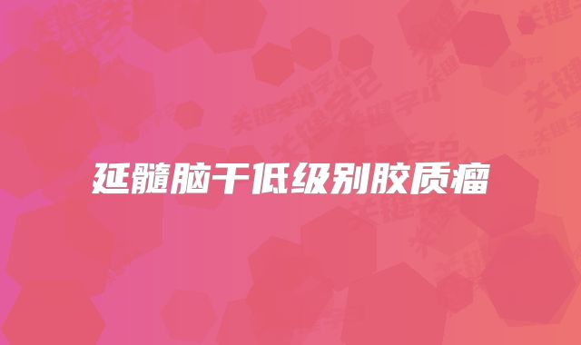 延髓脑干低级别胶质瘤