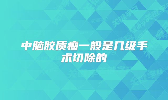 中脑胶质瘤一般是几级手术切除的