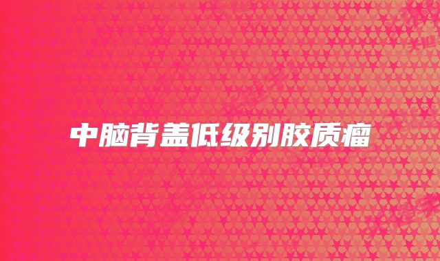 中脑背盖低级别胶质瘤