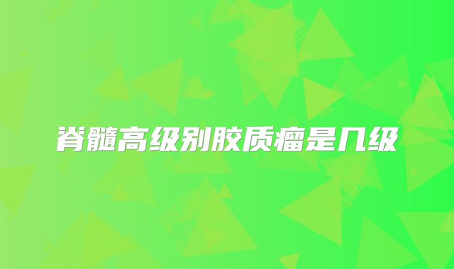 脊髓高级别胶质瘤是几级