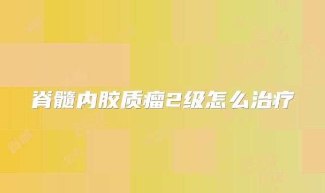 脊髓内胶质瘤2级怎么治疗