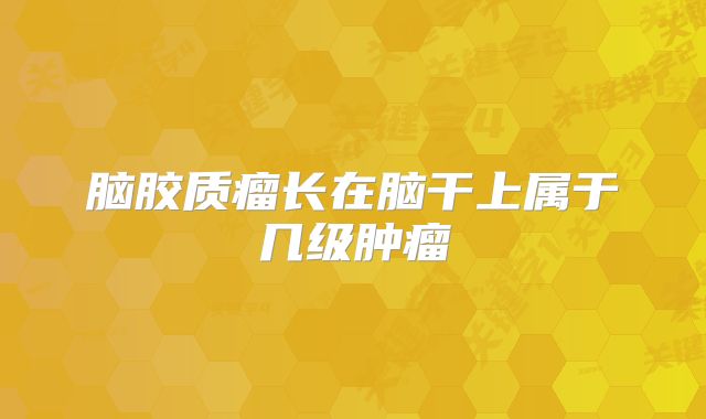 脑胶质瘤长在脑干上属于几级肿瘤