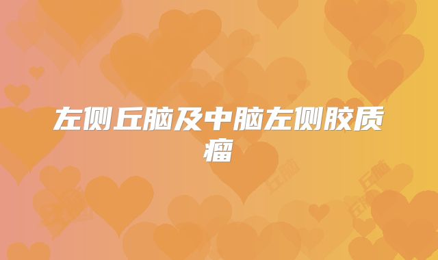左侧丘脑及中脑左侧胶质瘤