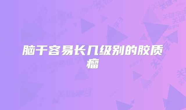 脑干容易长几级别的胶质瘤