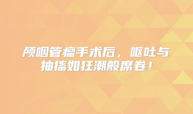颅咽管瘤手术后，呕吐与抽搐如狂潮般席卷！