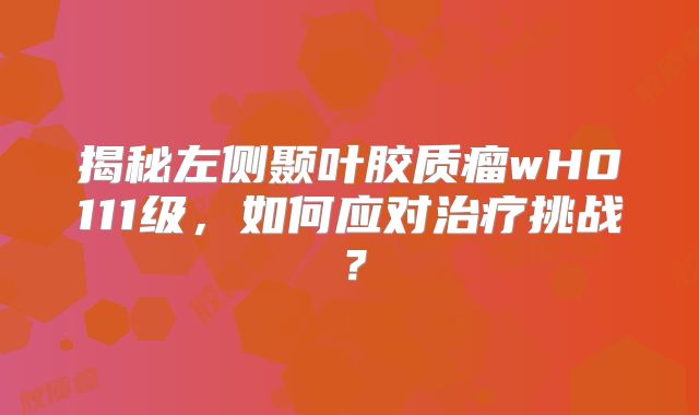 揭秘左侧颞叶胶质瘤wH0111级，如何应对治疗挑战？