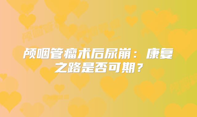 颅咽管瘤术后尿崩：康复之路是否可期？