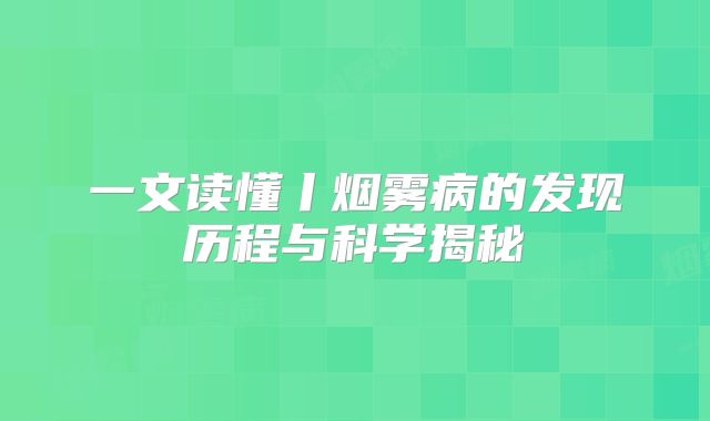 一文读懂丨烟雾病的发现历程与科学揭秘