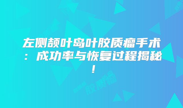 左侧颉叶岛叶胶质瘤手术：成功率与恢复过程揭秘！