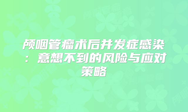 颅咽管瘤术后并发症感染：意想不到的风险与应对策略