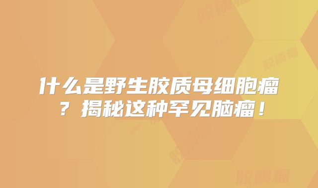 什么是野生胶质母细胞瘤？揭秘这种罕见脑瘤！