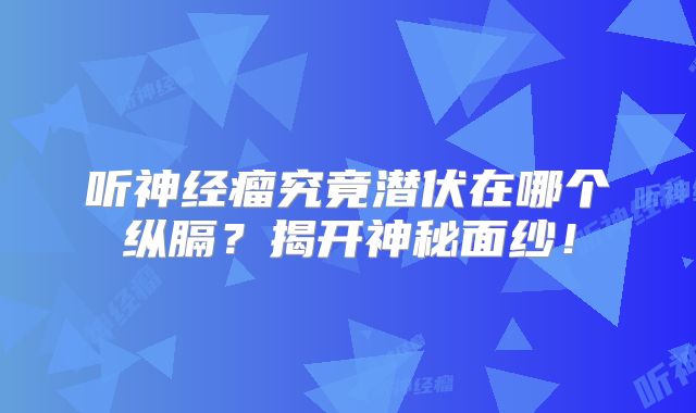 听神经瘤究竟潜伏在哪个纵膈？揭开神秘面纱！