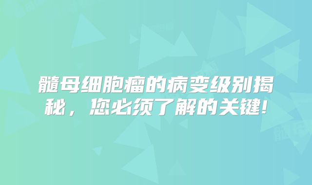 髓母细胞瘤的病变级别揭秘，您必须了解的关键!