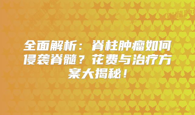 全面解析：脊柱肿瘤如何侵袭脊髓？花费与治疗方案大揭秘！