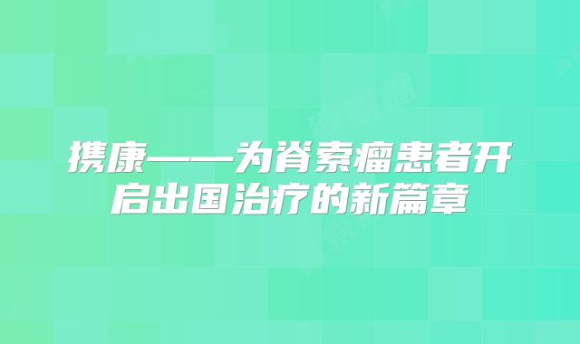 携康——为脊索瘤患者开启出国治疗的新篇章