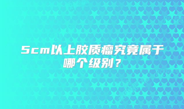 5cm以上胶质瘤究竟属于哪个级别？
