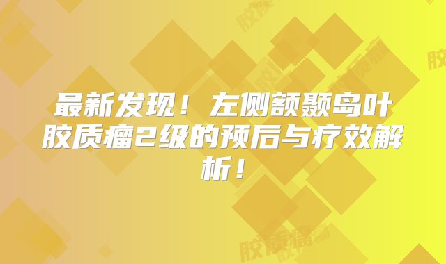 最新发现！左侧额颞岛叶胶质瘤2级的预后与疗效解析！