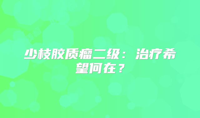 少枝胶质瘤二级：治疗希望何在？