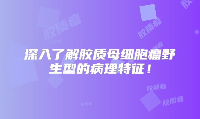 深入了解胶质母细胞瘤野生型的病理特征！