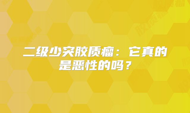 二级少突胶质瘤：它真的是恶性的吗？