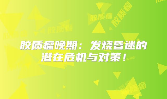 胶质瘤晚期：发烧昏迷的潜在危机与对策！