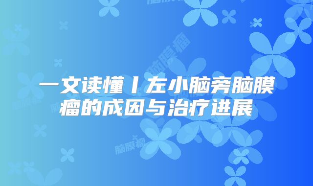 一文读懂丨左小脑旁脑膜瘤的成因与治疗进展