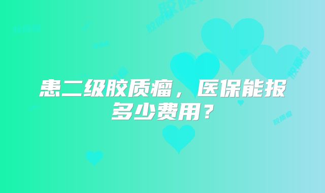 患二级胶质瘤，医保能报多少费用？
