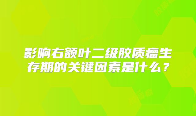 影响右额叶二级胶质瘤生存期的关键因素是什么？