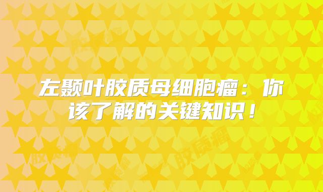 左颞叶胶质母细胞瘤：你该了解的关键知识！