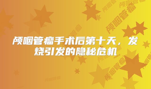 颅咽管瘤手术后第十天，发烧引发的隐秘危机