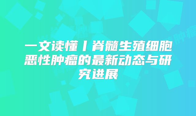 一文读懂丨脊髓生殖细胞恶性肿瘤的最新动态与研究进展