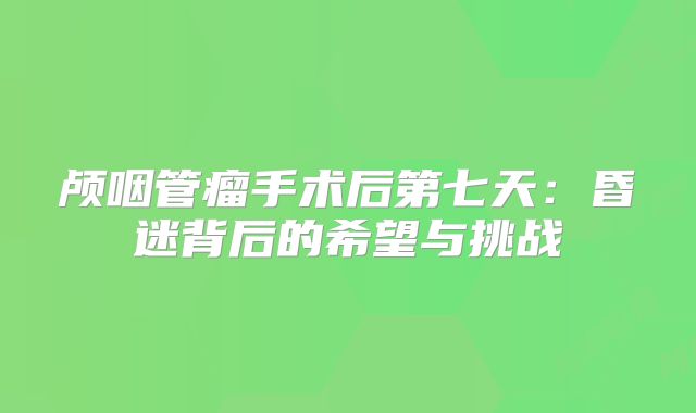 颅咽管瘤手术后第七天：昏迷背后的希望与挑战