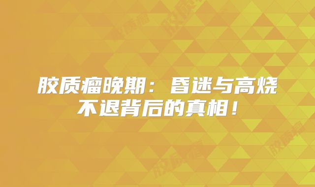 胶质瘤晚期：昏迷与高烧不退背后的真相！